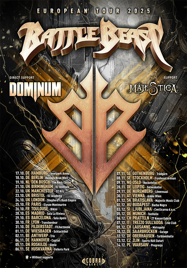Battle Beast tournée européenne