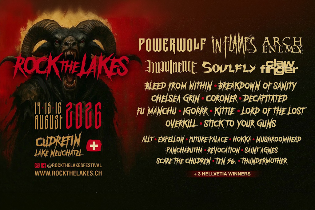 Rock The Lakes 2026 dévoile sa programmation jour par jour, avec Powerwolf, In Flames et Arch Enemy en têtes d'affiche