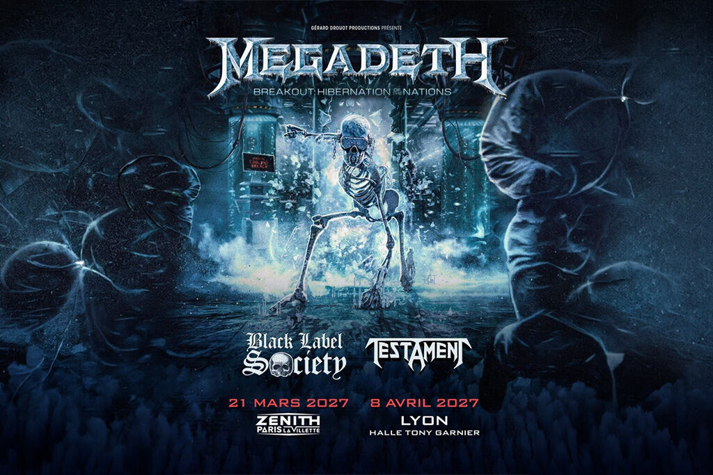 Megadeth dévoile le volet européen de sa tournée d'adieux, avec Testament et Black Label Society