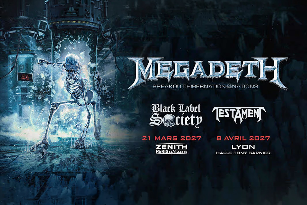 Megadeth annonce ses adieux à la scène française, à Paris et à Lyon, pour 2027