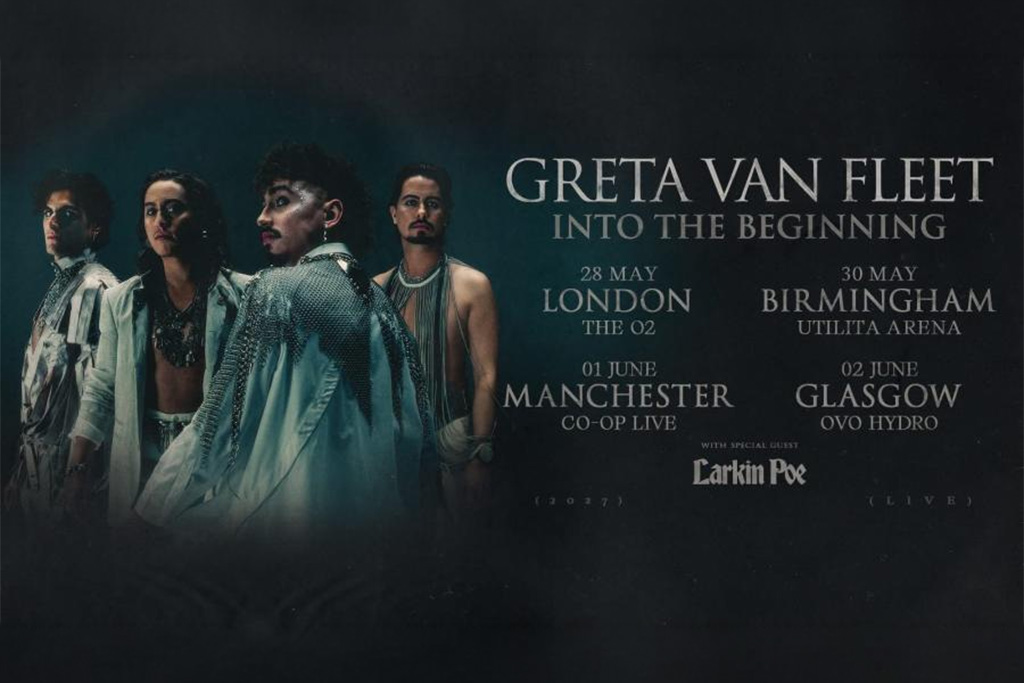 Greta Van Fleet annonce sa tournée 2027 « Into The Beginning » : quatorze dates en Europe, dont l'Adidas Arena de Paris le 27 mai