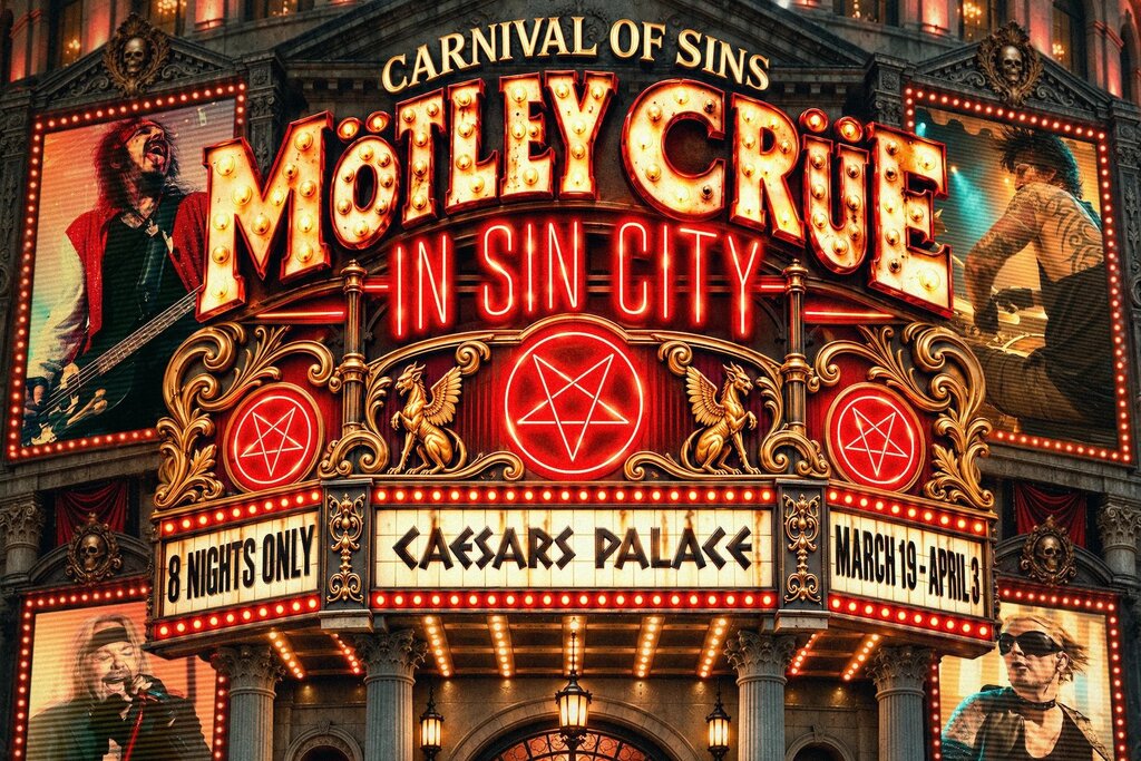 Mötley Crüe annonce une quatrième résidence à Las Vegas : huit soirs au Colosseum en mars et avril 2027
