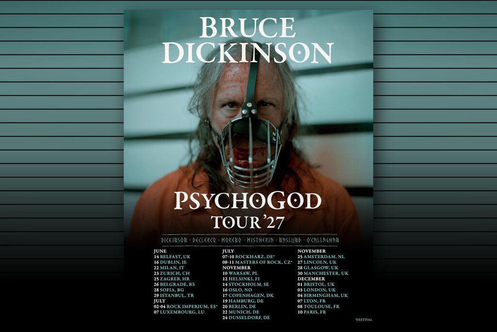 Bruce Dickinson annonce « PsychoGod » : Lyon, Toulouse et l'Olympia en décembre 2027
